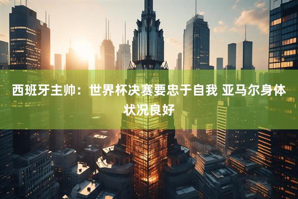 西班牙主帅:世界杯决赛要忠于自我 亚马尔身体状况良好